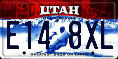 UT license plate E148XL