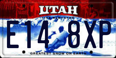 UT license plate E148XP