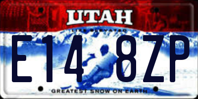 UT license plate E148ZP