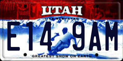 UT license plate E149AM