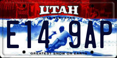 UT license plate E149AP