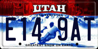 UT license plate E149AT