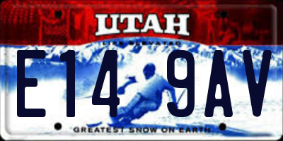 UT license plate E149AV
