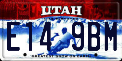 UT license plate E149BM