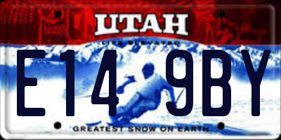 UT license plate E149BY