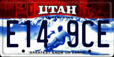 UT license plate E149CE