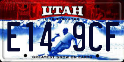 UT license plate E149CF