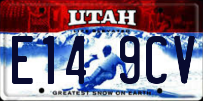 UT license plate E149CV