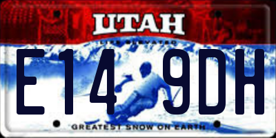 UT license plate E149DH