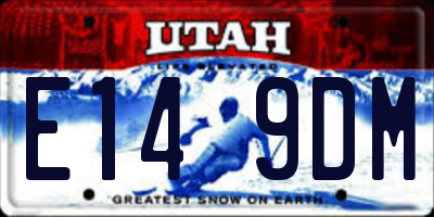 UT license plate E149DM