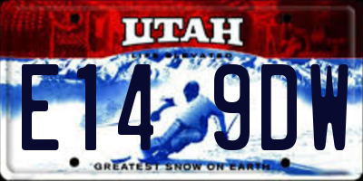 UT license plate E149DW