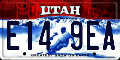 UT license plate E149EA