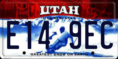 UT license plate E149EC