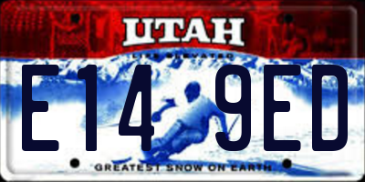 UT license plate E149ED