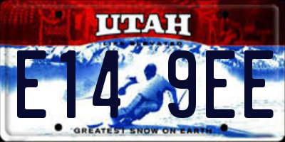 UT license plate E149EE