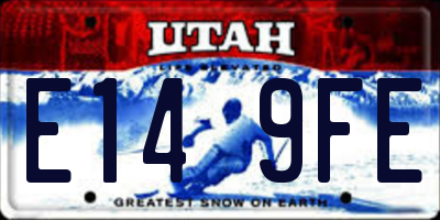 UT license plate E149FE