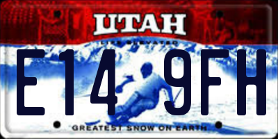 UT license plate E149FH