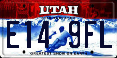 UT license plate E149FL