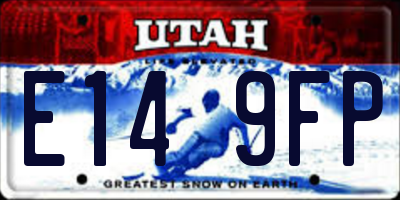 UT license plate E149FP