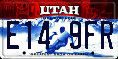 UT license plate E149FR