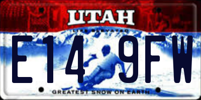 UT license plate E149FW