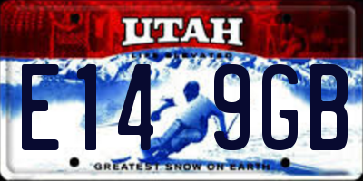 UT license plate E149GB