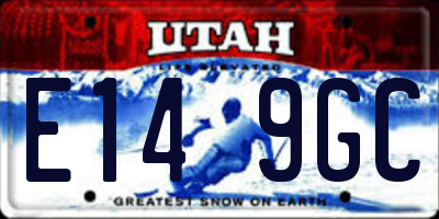 UT license plate E149GC
