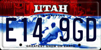 UT license plate E149GD