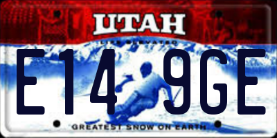 UT license plate E149GE