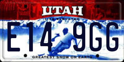 UT license plate E149GG