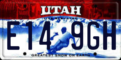 UT license plate E149GH