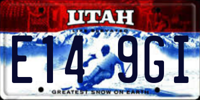 UT license plate E149GI