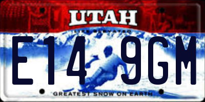 UT license plate E149GM