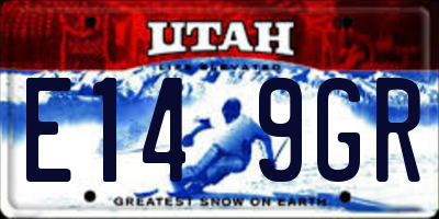 UT license plate E149GR