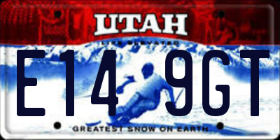 UT license plate E149GT