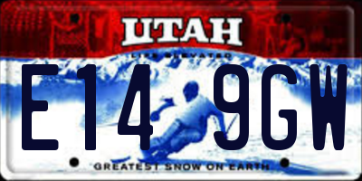 UT license plate E149GW