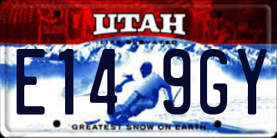UT license plate E149GY