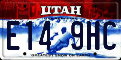 UT license plate E149HC