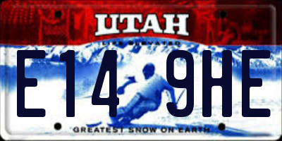 UT license plate E149HE