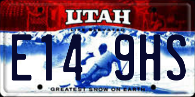 UT license plate E149HS