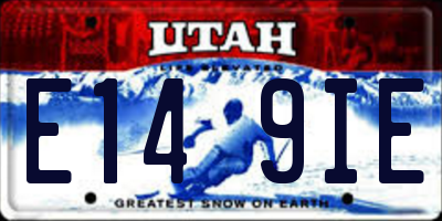 UT license plate E149IE