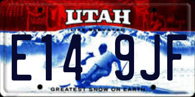 UT license plate E149JF