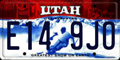 UT license plate E149JO