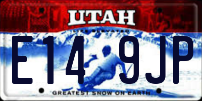 UT license plate E149JP