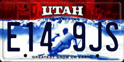 UT license plate E149JS