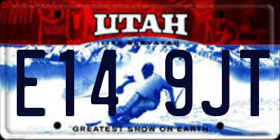 UT license plate E149JT