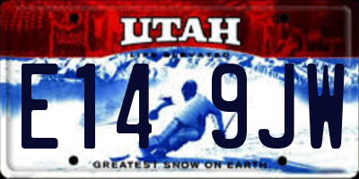 UT license plate E149JW