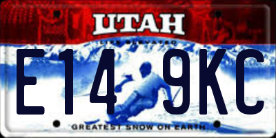 UT license plate E149KC