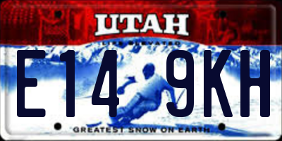 UT license plate E149KH