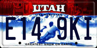 UT license plate E149KI